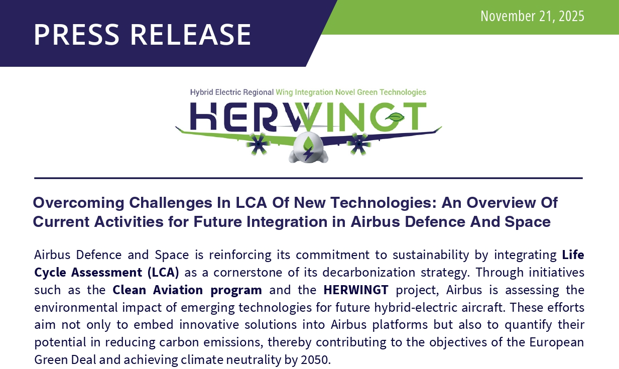 Overcoming Challenges In LCA Of New Technologies: An Overview Of Current Activities for Future Integration in Airbus Defence And Space